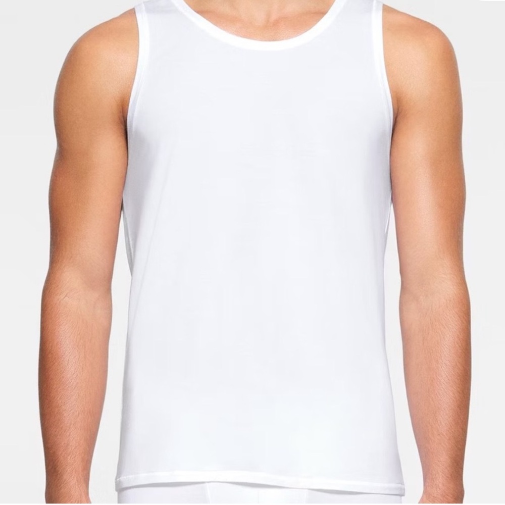 SKIMS Men’s White Crewneck Tank